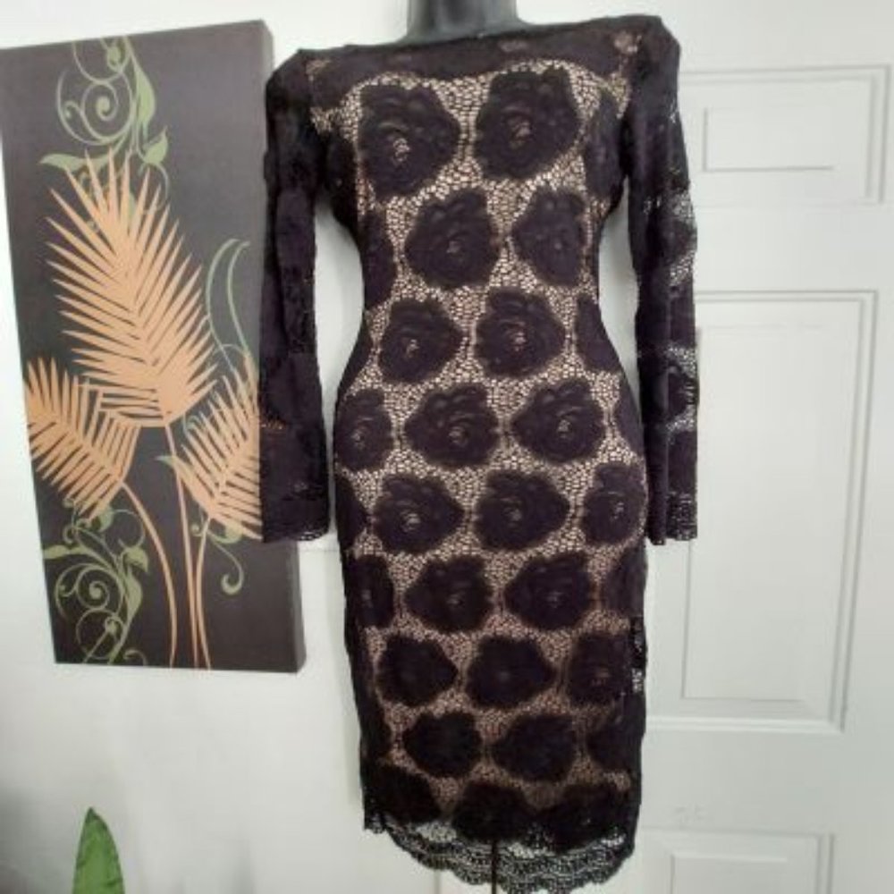 Black Floral Lace Dress